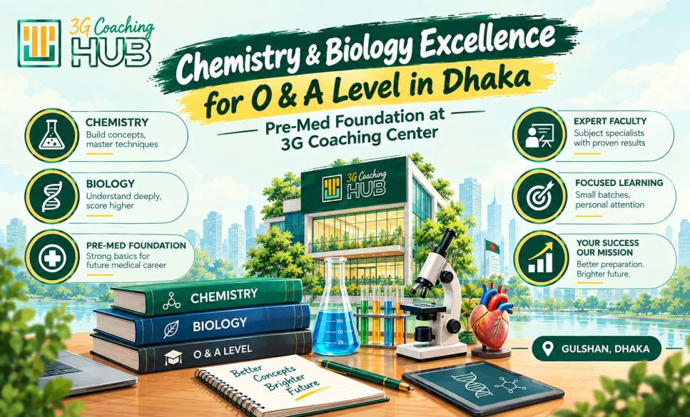 Chemistry & Biology O and A Level in Dhaka 3g coaching center